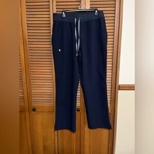 Figs Technical Collection High Waist Straight Leg Scrub Pants Navy XL